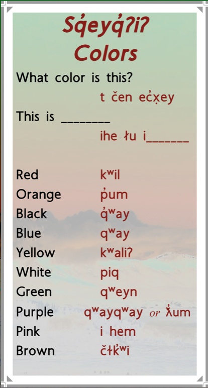 Colors Transcript